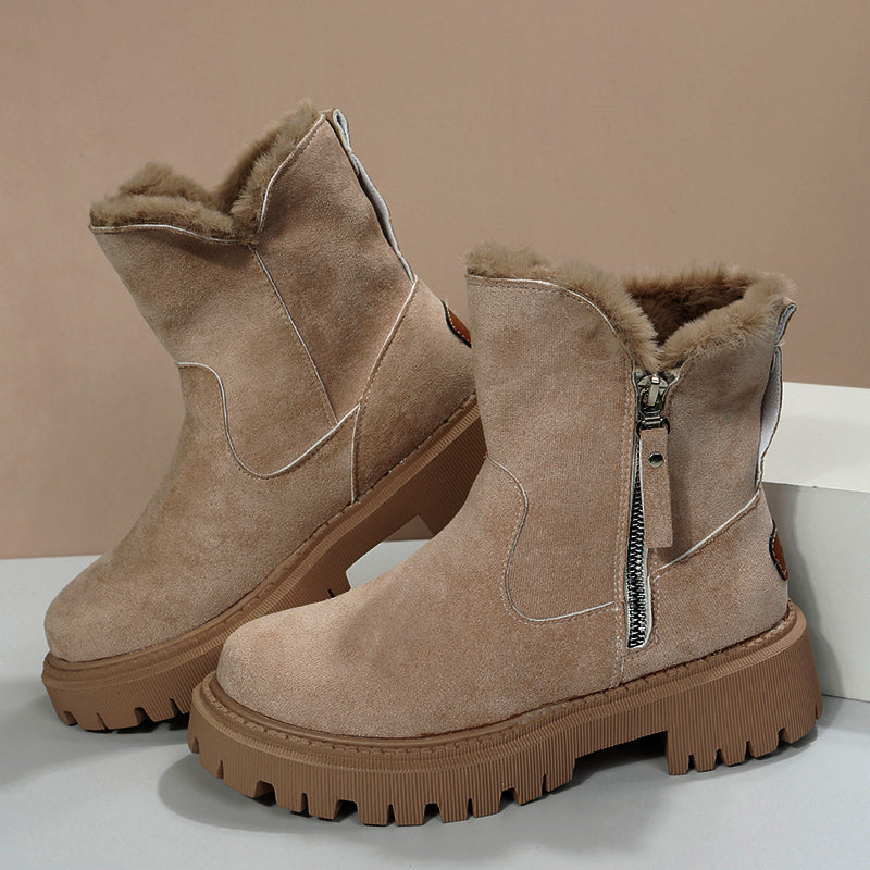 Hazel | Faux-Suede Plush Boots