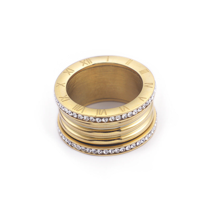 Roman Numeral Zircon Ring