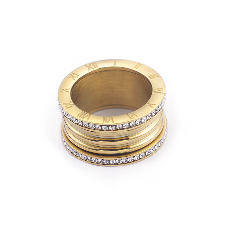 Roman Numeral Zircon Ring
