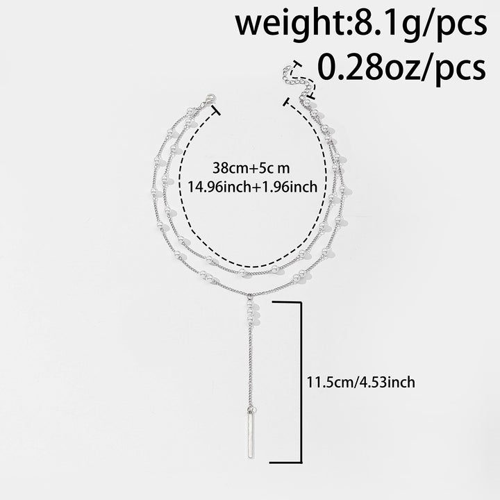 Vintage Silver Pearl Pendant Necklace