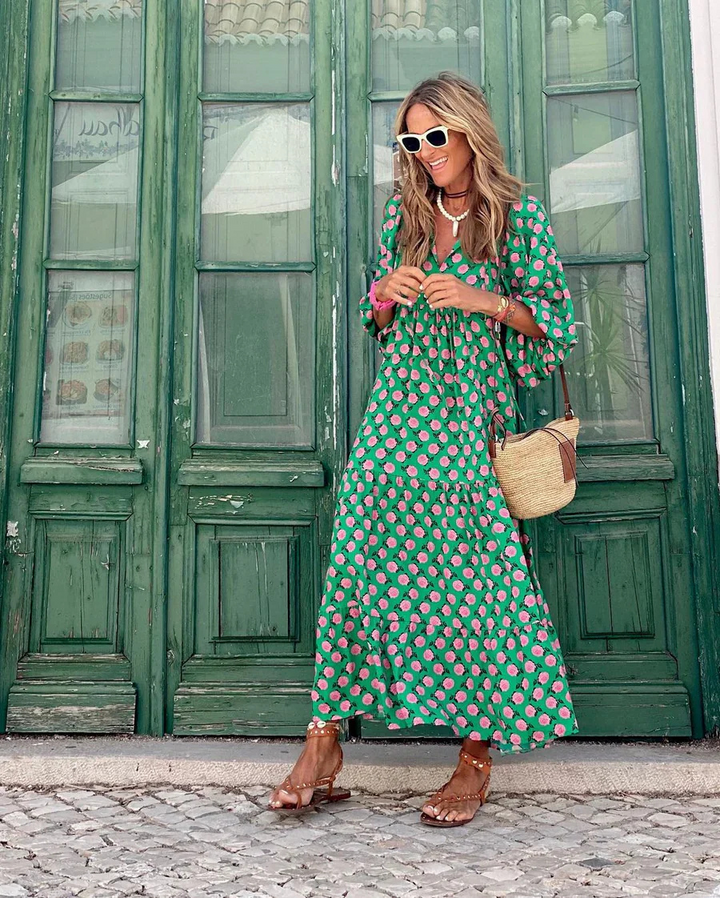 Elin™ | Boho Cotton Maxi Dress