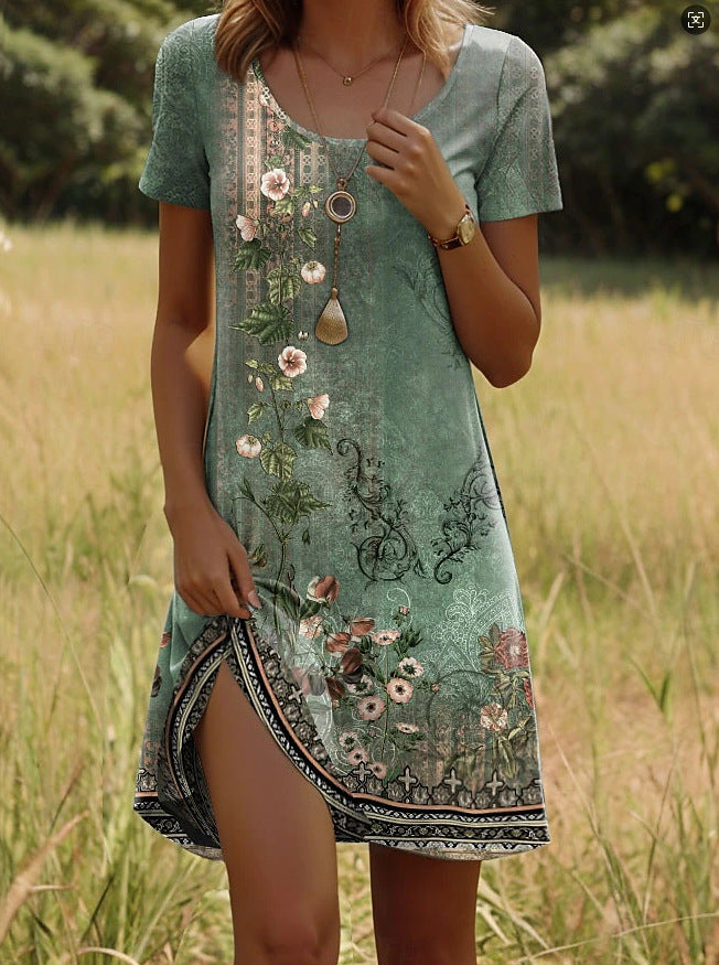 Ava | Boho-Style Printed Dress