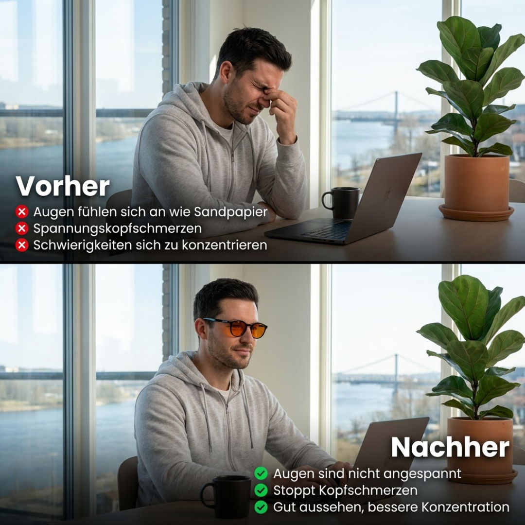 Pure Flow™ Unisex Rotlinsen-Blaulichtbrille