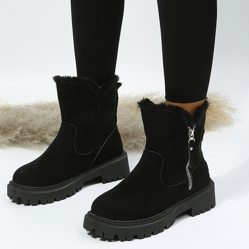 Hazel | Faux-Suede Plush Boots