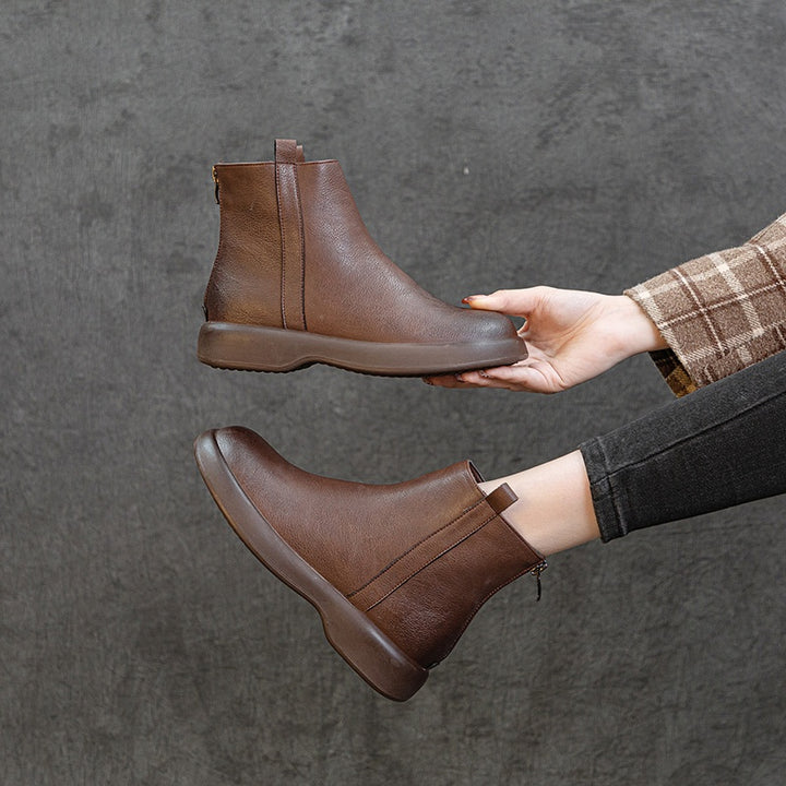 Sophie | Flat Fleece Ankle Boots