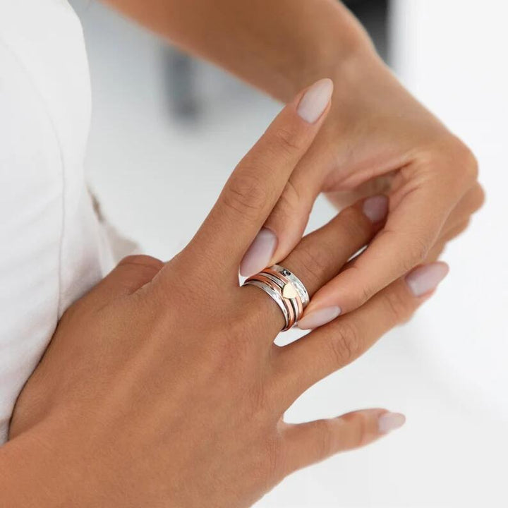 Vintage Heart Rotating Ring