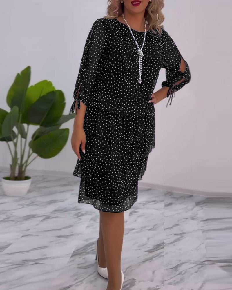 Julie | Elegant Polka Dot Dress
