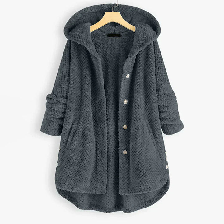 Anna | Hooded Ribbed Coat