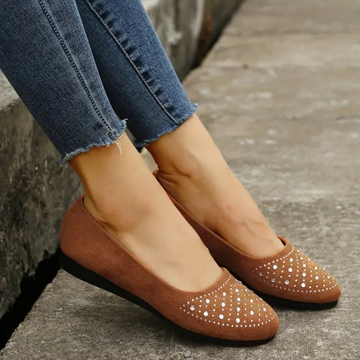 Mona | Women’s Rhinestone Flats