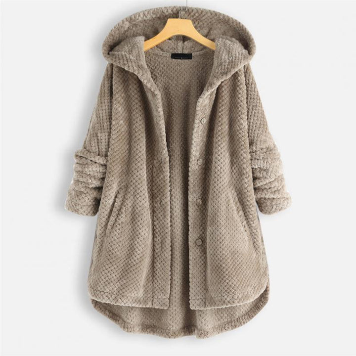 Anna | Hooded Ribbed Coat