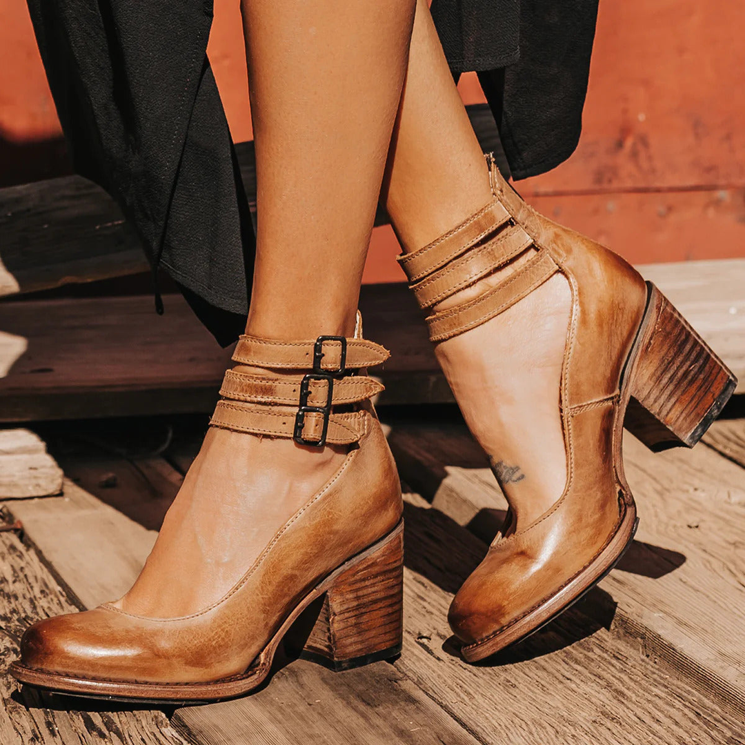 Jane | Vintage Leather Heels