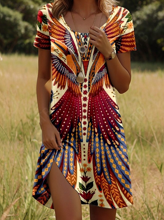 Ava | Boho-Style Printed Dress