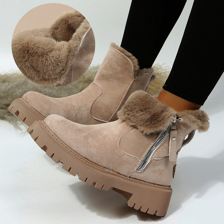 Hazel | Faux-Suede Plush Boots