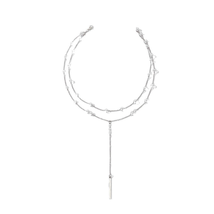 Vintage Silver Pearl Pendant Necklace