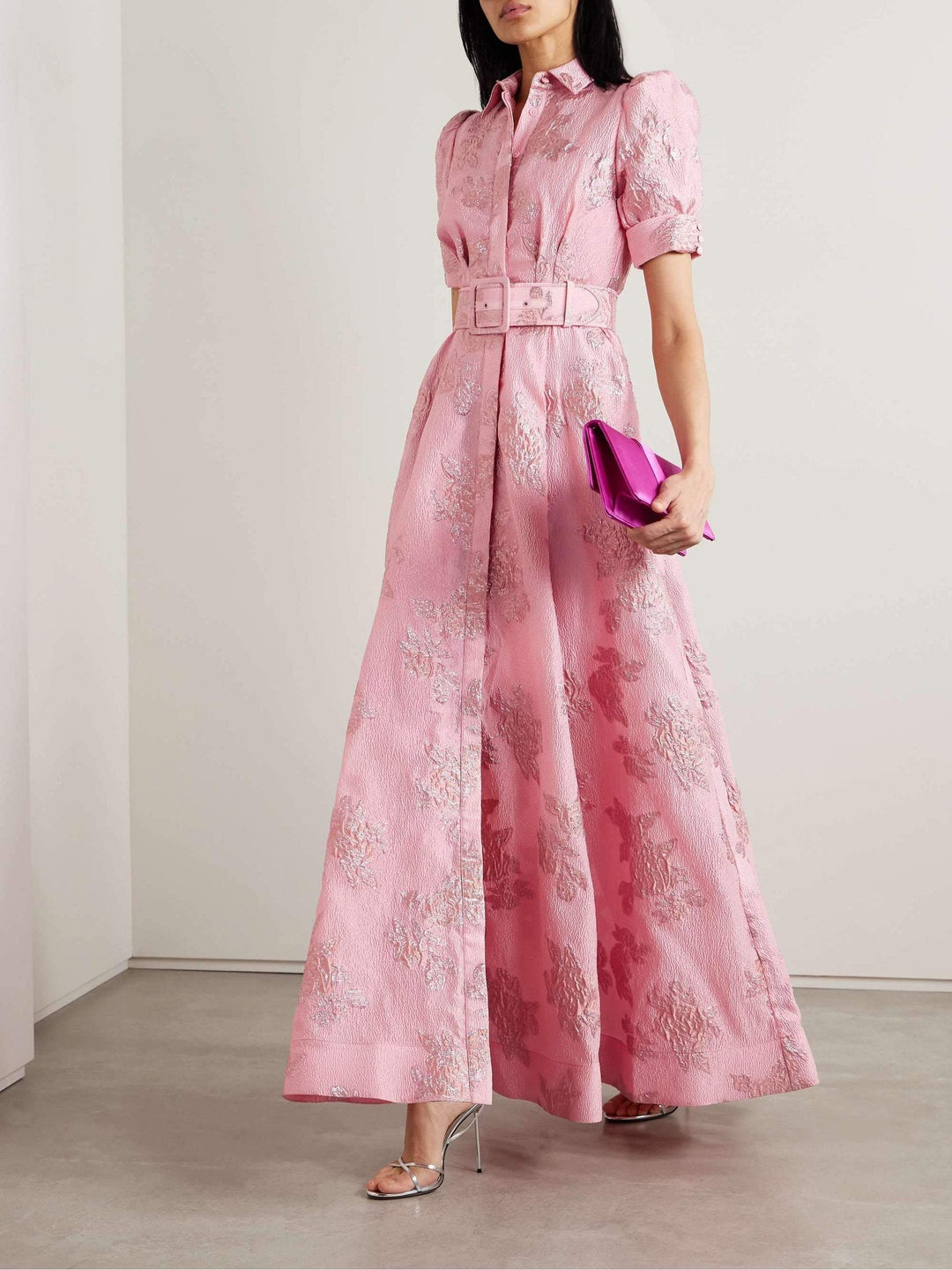 Delia | Stylish Floral Maxi Dress with Belt